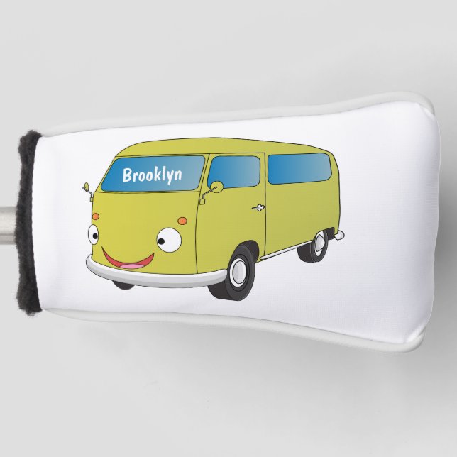Couvre-club De Golf Classic lime green van cartoon (Devant)