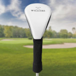 Couvre-club De Golf Classic Nom Personnalisé Clubs de Golf<br><div class="desc">Personnalisez le nom dans la typographie classique pour créer un cadeau de golf unique et garder le saké pour n'importe quel golfeur. Conçu par Thisisnotme©</div>