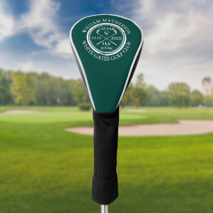Couvre-club De Golf Classique trou en un vert émeraude personnalisé