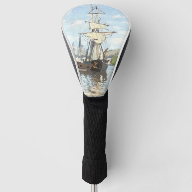 Couvre-club De Golf Claude Monet. Navires à cheval sur la Seine à Roue (Devant)