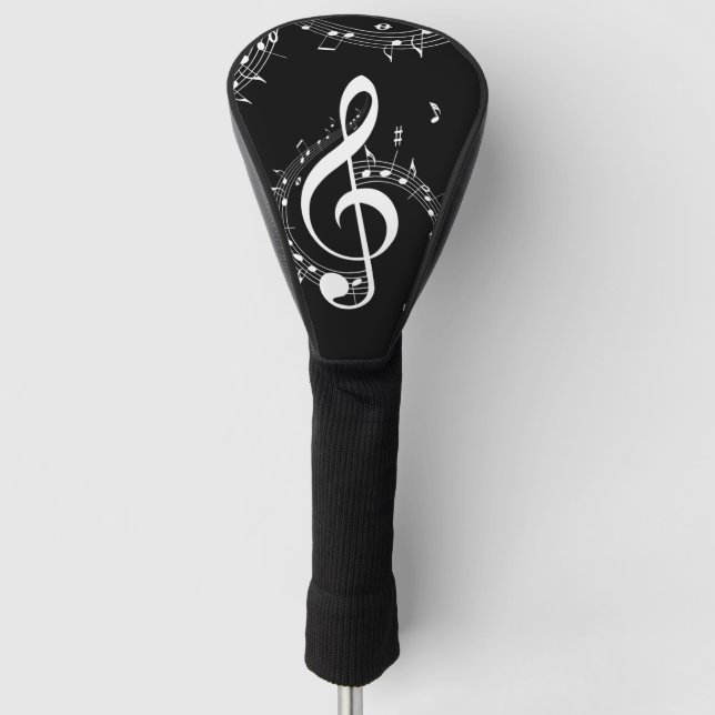 Couvre-club De Golf Climacic G Clef Music Black (Devant)