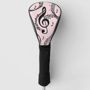Couvre-club De Golf Climacic G Clef Music Rose