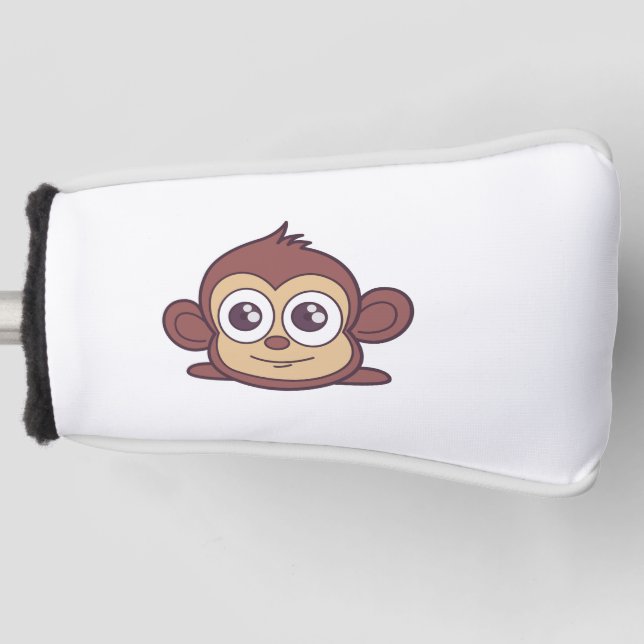 Couvre-club De Golf Clipart de singe mignon (Devant)