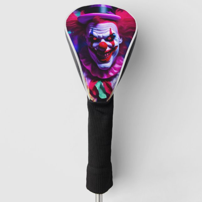 Couvre-club De Golf clown effrayant (Devant)