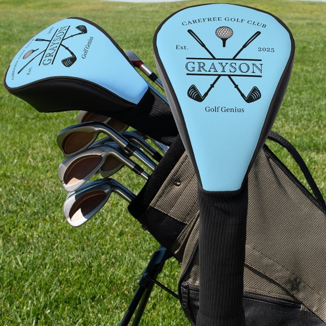Couvre-club De Golf Club de golf classique personnalisé bleu (Créateur téléchargé)