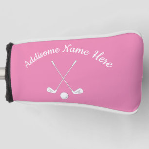 Couvre-club De Golf Club de golf rose blanc Monogramme Dames