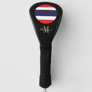 Couvre-club De Golf Clubs de golf à pavillon monogramme et thaï
