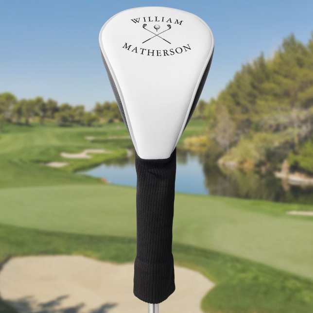 Couvre-club De Golf Clubs de golf classiques avec nom personnalisé (Personalized Name Classic Golf Clubs Golf Head Cover)