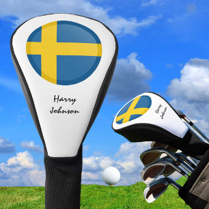 Couvre-club De Golf Clubs De Golf Drapeau Et Monogrammes Suédois Couv