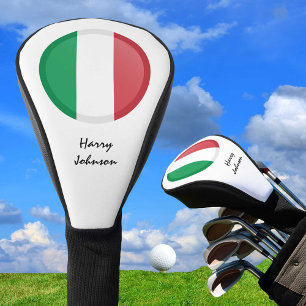Couvre-club De Golf Clubs De Golf Italiens Drapeau Et Monogrammes Couv