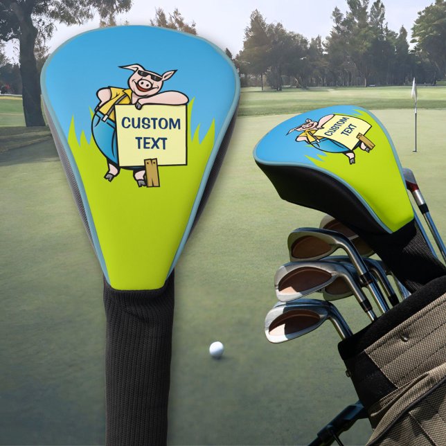 Couvre-club De Golf Cochon avec signe (Créateur téléchargé)