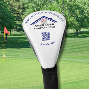 Couvre-club De Golf Code QR personnalisé du logo du Merci d'affaires