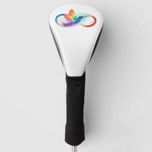 Couvre-club De Golf Colibri arc-en-ciel avec symbole Infinity
