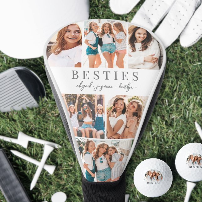 Couvre-club De Golf Collage de photos Amis (Photo Collage Friends Golf Head Cover)