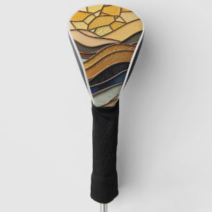 Couvre-club De Golf Collines de désert Sable Or Mosaïque Beaux-Arts