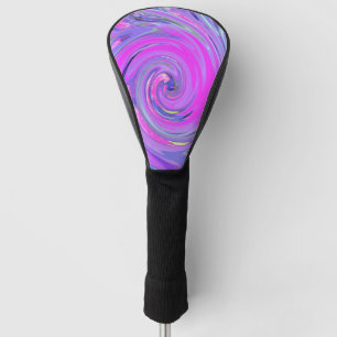 Couvre-club De Golf Coloré rose chaud et violet Boho Hippie Swirl