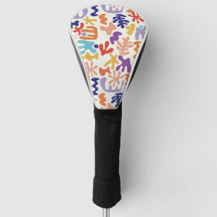 Couvre-club De Golf Colorful Matisse Motif Formes botaniques Abstraite