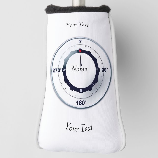 Couvre-club De Golf Compas des navires nautiques (Tourné à 90°)