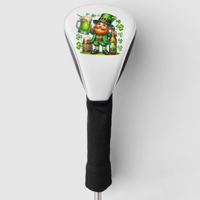 Couvre-club De Golf Conception de bière de lutin de la Saint-Patrick-6 (Devant)