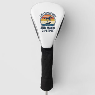 Couvre-club De Golf Conception de coucher de soleil vintage pour amate
