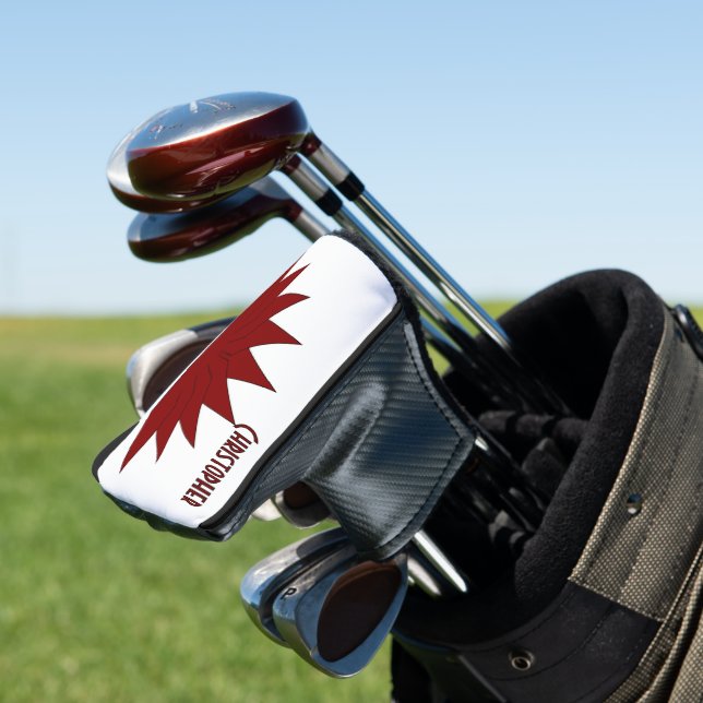 Couvre-club De Golf Conception de couronne Art Déco rouge (In Situ)