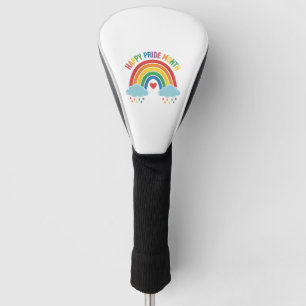Couvre-club De Golf Conception de gravure vintage arc-en-ciel Mois de