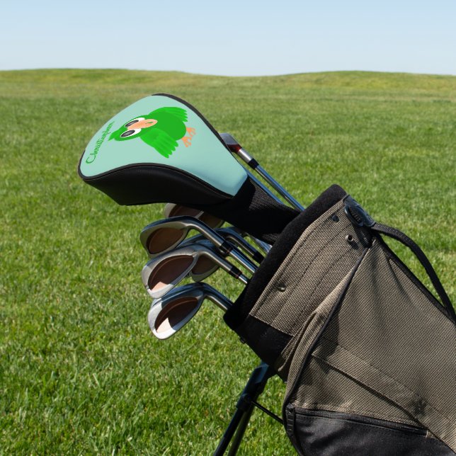 Couvre-club De Golf Conception de perroquet vert (In Situ)