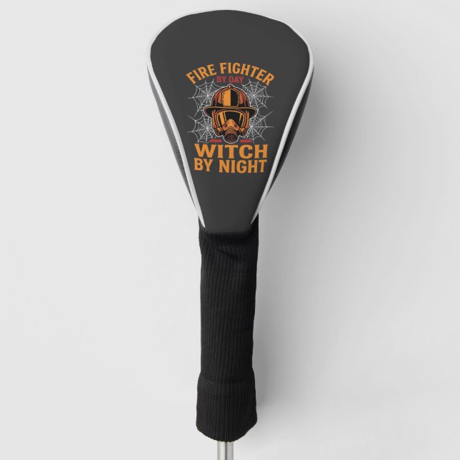 Couvre-club De Golf Conception de sorcière de nuit d'Halloween de pomp (Devant)