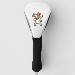 Couvre-club De Golf Conception de T-Shirt de gravure vintage de vache