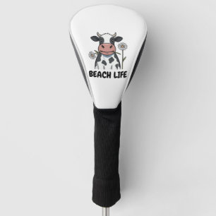 Couvre-club De Golf Conception de T-Shirt de gravure vintage de vache