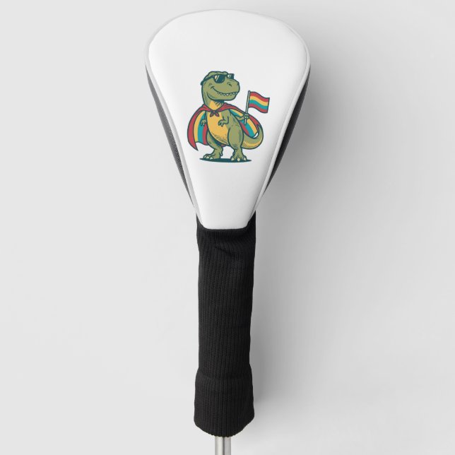 Couvre-club De Golf Conception de t-shirt vectoriel de dinosaure de fi (Devant)