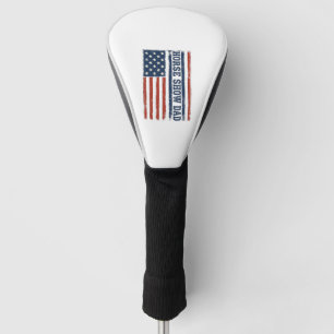 Couvre-club De Golf Conception de T-shirt vintage avec drapeau américa