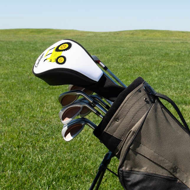 Couvre-club De Golf Conception de tracteur jaune (In Situ)