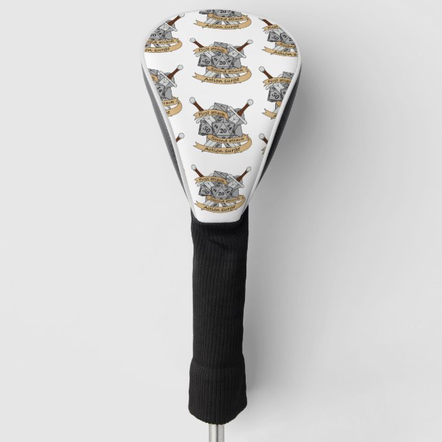 Couvre-club De Golf Conception des dés de combat (Devant)