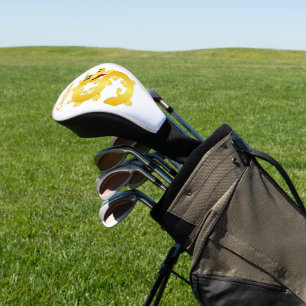 Couvre-club De Golf Conception Dragon Doré