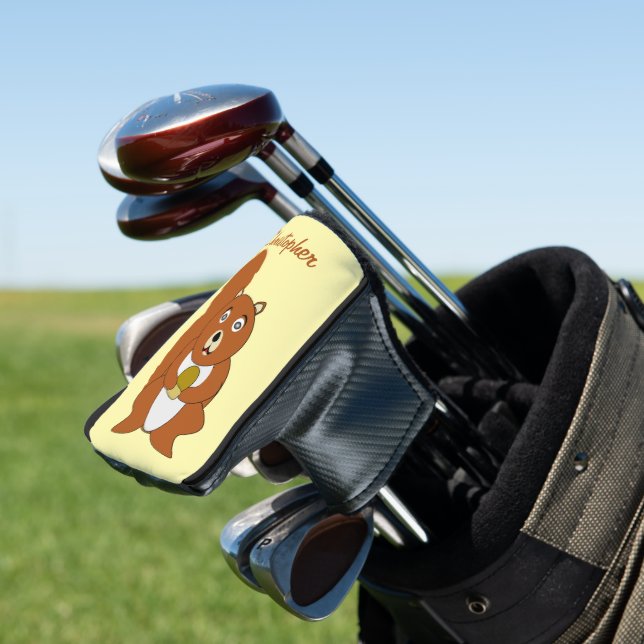 Couvre-club De Golf Conception Écureuil Rouge (In Situ)