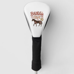 Couvre-club De Golf Conception vectorielle florale de cheval 10 pour f