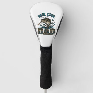 Couvre-club De Golf Conception vectorielle vintage de pêche à la basse