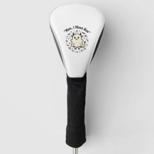 Couvre-club De Golf Conception Vintage Halloween Fantôme Vache Mignonn