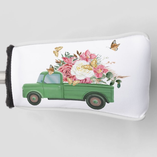Couvre-club De Golf Conceptions de sublimation de fleurs (Devant)