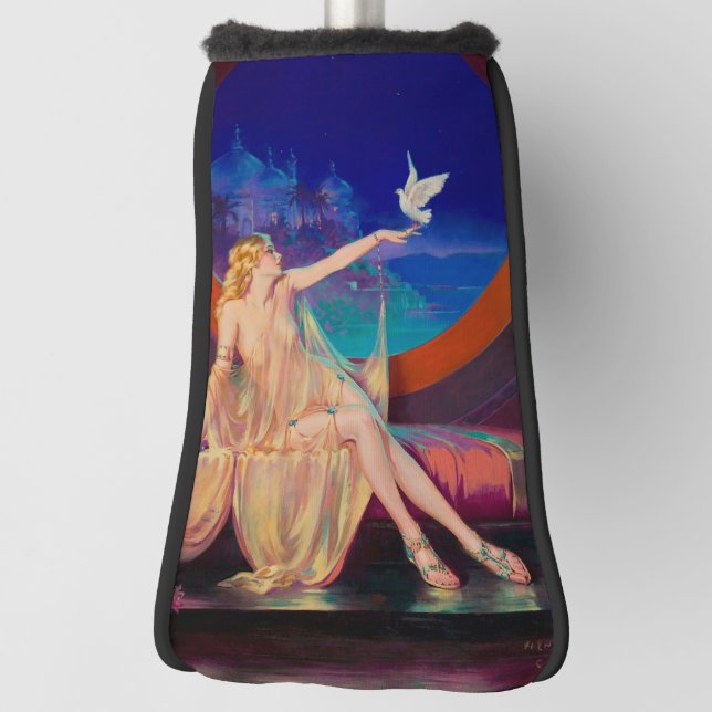 Couvre-club De Golf Concubine de Sultana le sultan arabe 1925 (Tourné à 90°)