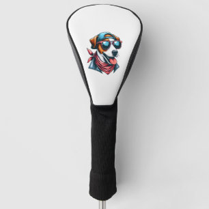 Couvre-club De Golf Cool Dogzz un cool Jack Russell Terrier avec sungl
