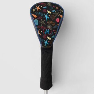 Couvre-club De Golf Coquillages océaniques Poisson étoilé Monogramme