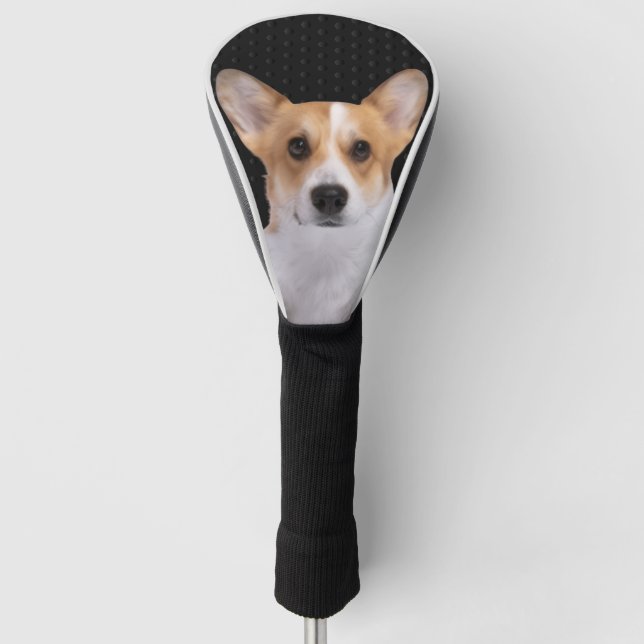 Couvre-club De Golf Corgi Gris Foncé (Devant)