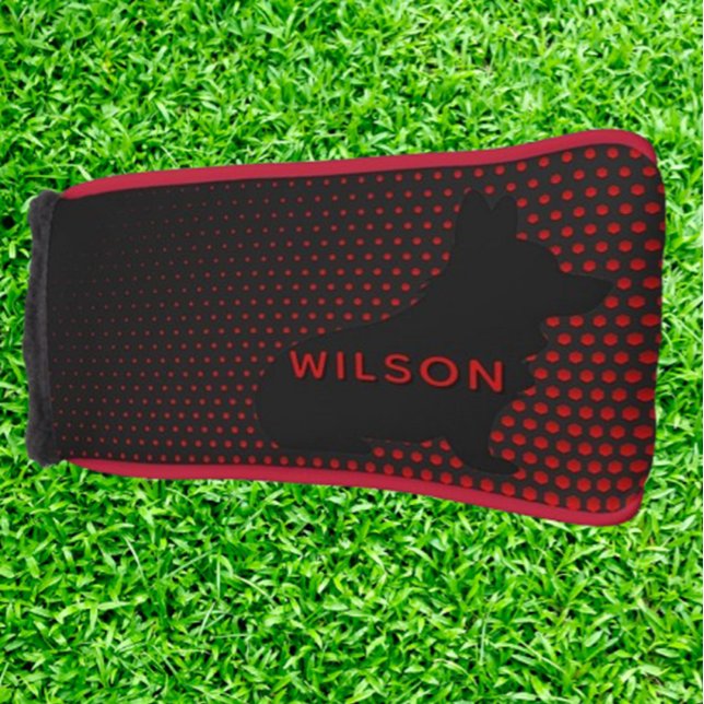 Couvre-club De Golf Corgi ROUGE (Surprise dog lovers with a custom corgi golf putter cover in vibrant RED)