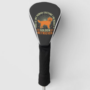 Couvre-club De Golf Costume Humain Halloween Golden Retriever Vintage