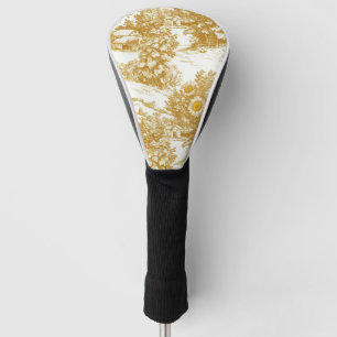 Couvre-club De Golf Cottage Fleur de Soleil Dorée Motif Campagne Toile