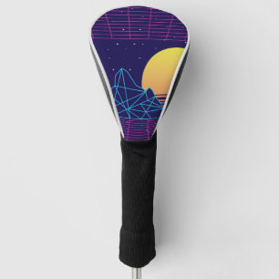 Couvre-club De Golf Couche de soleil Vaporwave