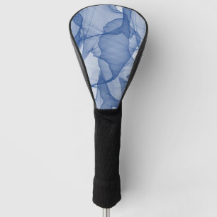Couvre-club De Golf Couche mystique des rayures de chiffon bleu