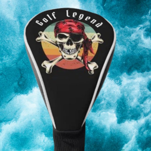 Couvre-club De Golf Coucher de soleil pirate (Protect your golf club in style with our Pirate Sunset Golf Head Cover. )